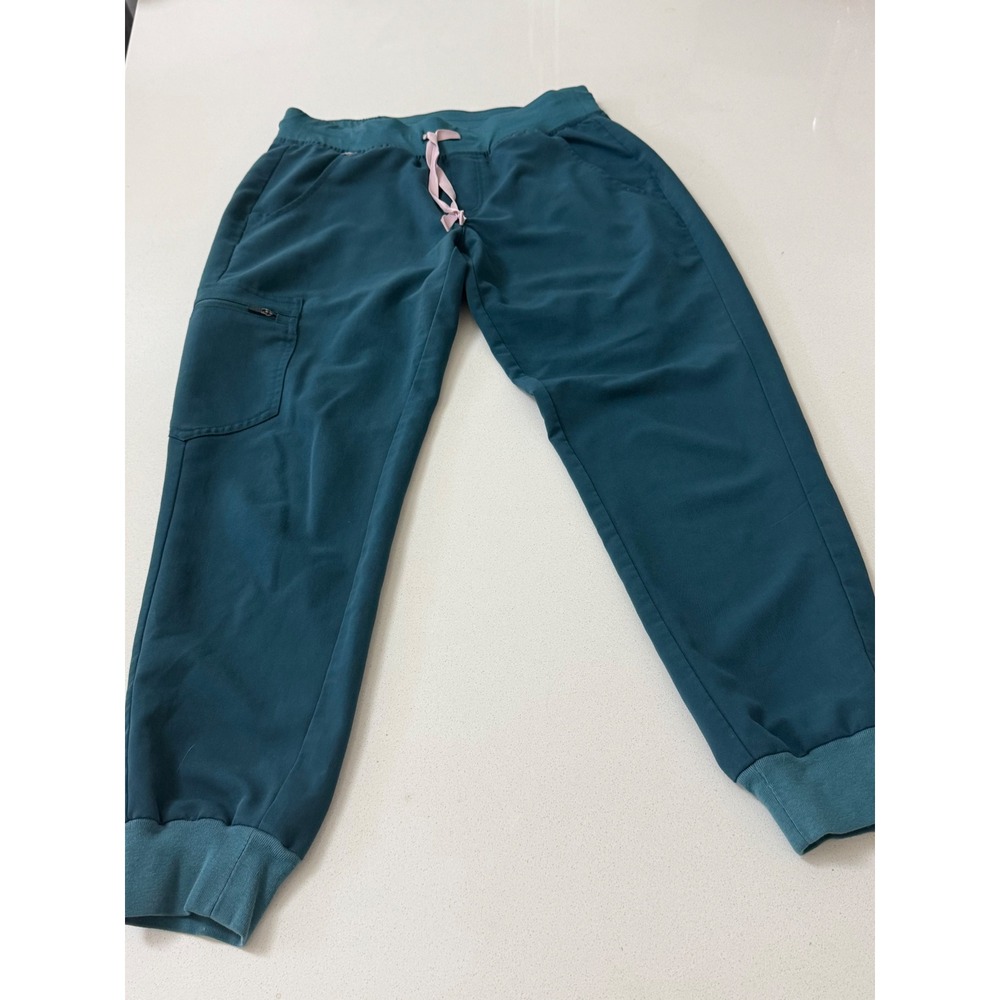 FIGS Zamora Jogger Scrub Pants Womens S/P Deep Teal Blue Green